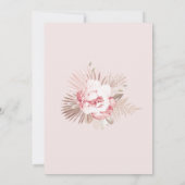 de Boda Romántica en Tono Rosa Pastel con Flores Kaart (Achterkant)