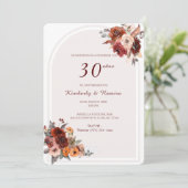 De Boda Vintage Naranja 30 Aniversario Kaart (Staand voorkant)