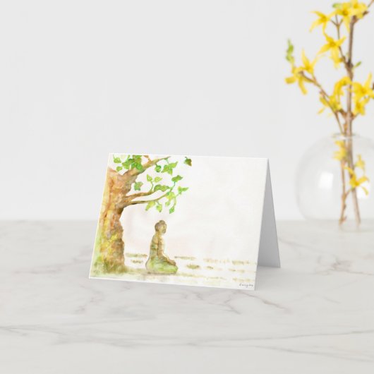 De Bodhi boom begroet de Kaarten (Gele Bloem)