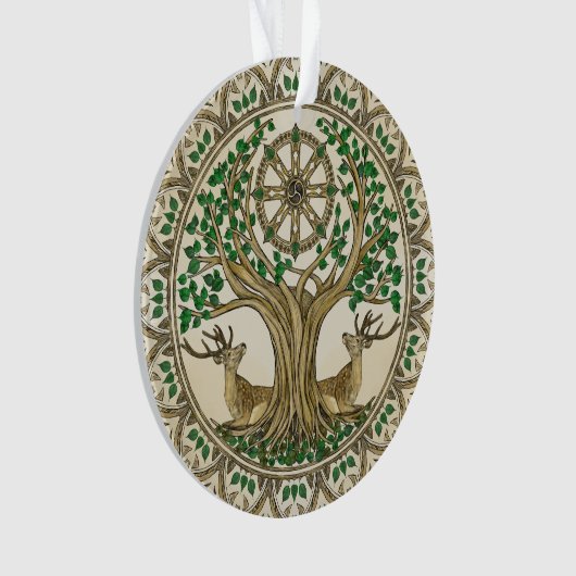 De Bodhi boom Dharma Wiel Ornament (voorkant)