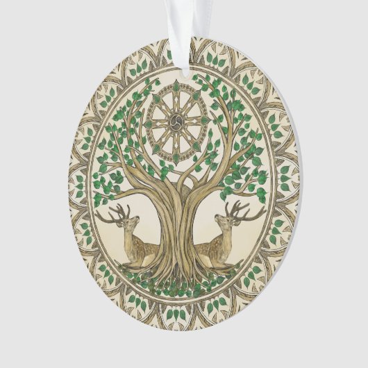 De Bodhi boom Dharma Wiel Ornament (voorkant)
