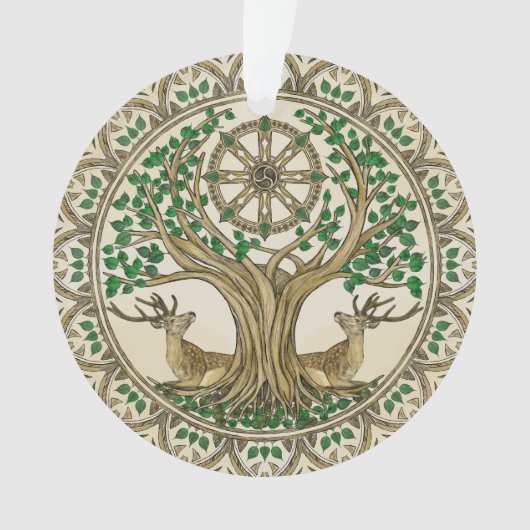 De Bodhi boom Dharma Wiel Ornament (voorkant)