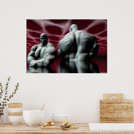 de bodybuilder poster (Keuken)