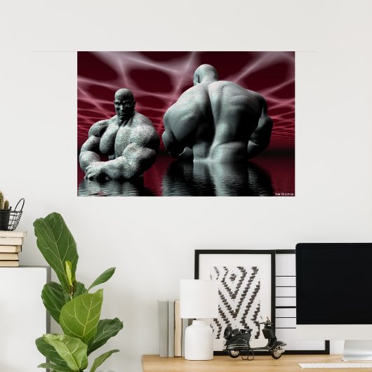 de bodybuilder poster (Thuiskantoor)