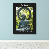 De Boeddha-met Quote Canvas Afdruk (Insitu (Houten vloer))