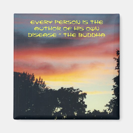 De Boeddha: op ziekte - magneet (Voorkant)