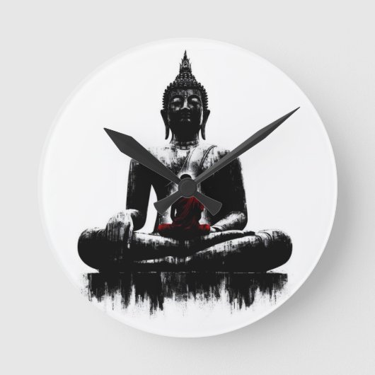 De Boeddha-wandklok Ronde Klok (Voorkant)