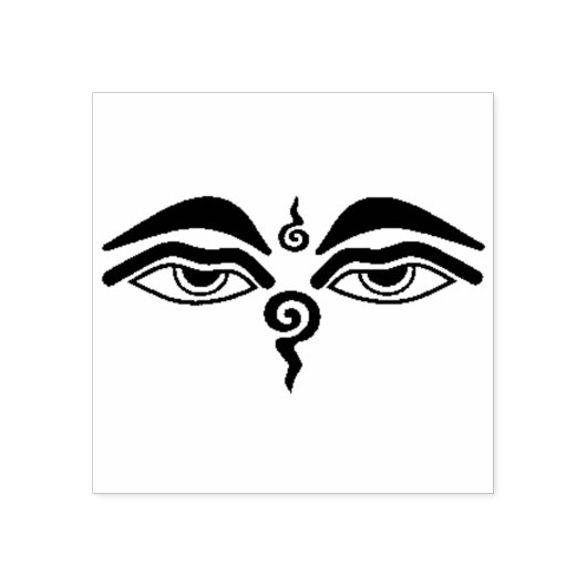 De Boeddha's Eyes Stamp Rubberstempel (Afrduk)