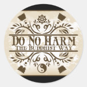 De boeddhistische manier ronde sticker (Voorkant)