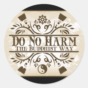 De boeddhistische manier ronde sticker