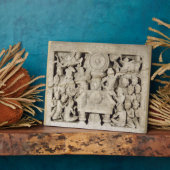 De boeddhistische symbolen, Amaravati (li Fotoplaat (Zijkant)