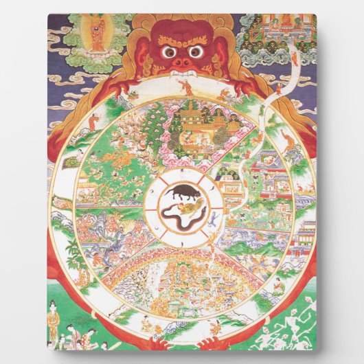De Boeddhistische Wiel van het Leven Fotoplaat (Voorkant)