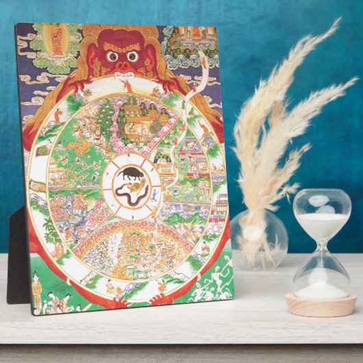 De Boeddhistische Wiel van het Leven Fotoplaat (Zijkant)