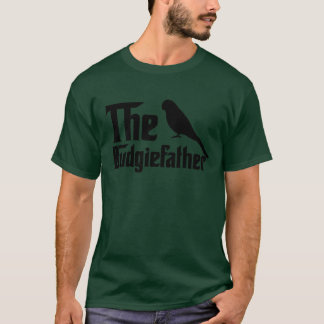 De Boedgiefather Parrot Bird Dad Budgerigar Budgie T-shirt