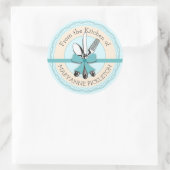 de boeg is gepersonaliseerd uit de keuken van ronde sticker (Tas)