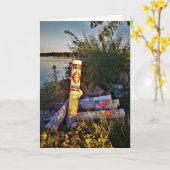 "De boeien overwinteren" verjaardagskaart Kaart (Gele Bloem)