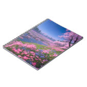 De boeiende roze bloemen van een charmant moeras notitieboek (Linkerzijde)