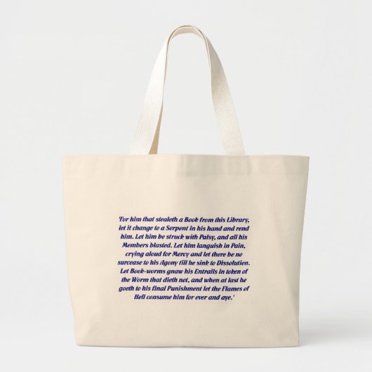 De boekcurve grote tote bag (Voorkant)