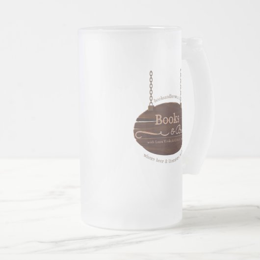 De boeken & brouwsels 3" magneet matglas bierpul (Voorkant rechts)