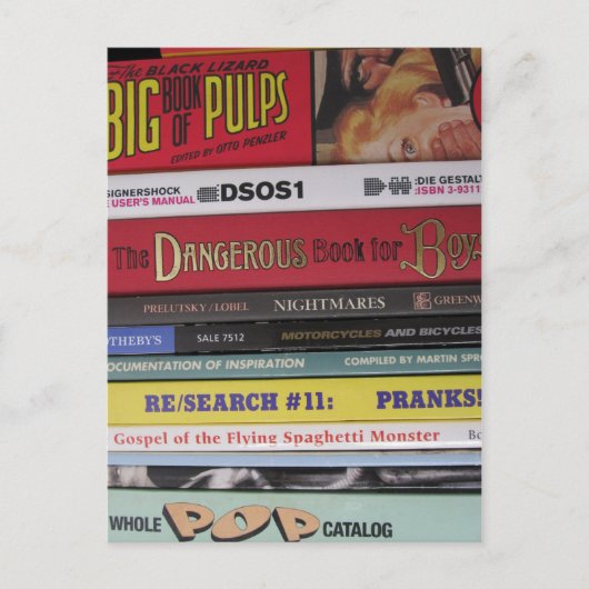 De Boeken van de Pop van de pulp Briefkaart (Voorkant)