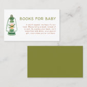 De Boeken van het Baby shower van het avontuur voo Visitekaartje (Voorkant / Achterkant)