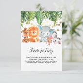 De Boeken van het Baby shower van het oerwoud voor Bedankkaart (Staand voorkant)