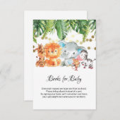 De Boeken van het Baby shower van het oerwoud voor Bedankkaart (Voorkant / Achterkant)