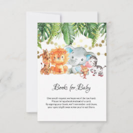 De Boeken van het Baby shower van het oerwoud voor Bedankkaart