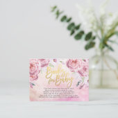 De Boeken van het baby shower voor Baby/brengen ee Informatiekaartje (Staand voorkant)