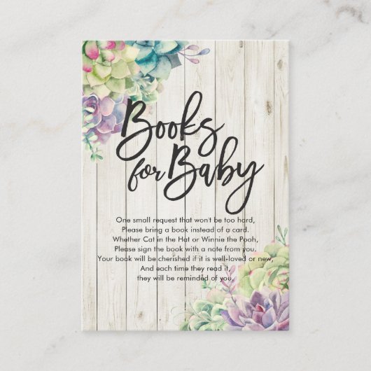 De Boeken van het baby shower voor Baby/brengen ee Informatiekaartje (Voorkant)