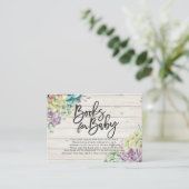 De Boeken van het baby shower voor Baby/brengen ee Informatiekaartje (Staand voorkant)