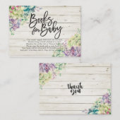 De Boeken van het baby shower voor Baby/brengen ee Informatiekaartje (Voorkant / Achterkant)