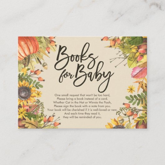De Boeken van het baby shower voor Baby/brengen ee Informatiekaartje (Voorkant)