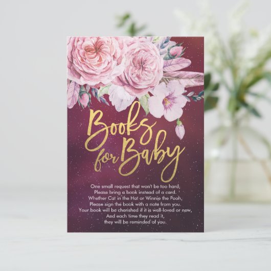 De Boeken van het baby shower voor Baby/brengen ee Kaart (Staand voorkant)