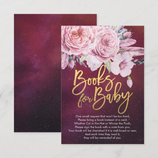 De Boeken van het baby shower voor Baby/brengen ee Kaart (Voorkant / Achterkant)