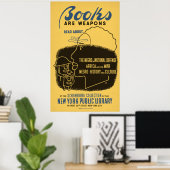 De boeken zijn het Poster van WPA van de Wapens  (Thuiskantoor)
