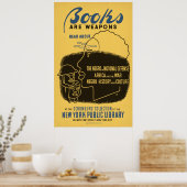 De boeken zijn het Poster van WPA van de Wapens  (Keuken)
