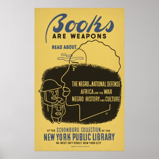 De boeken zijn het Poster van WPA van de Wapens  (Voorkant)