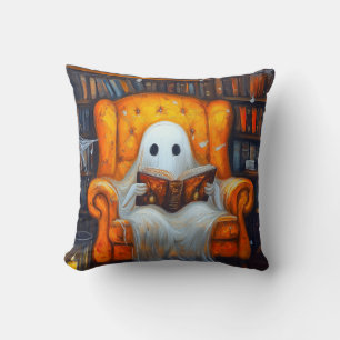 De Boekengeest Sfeervolle Halloween Bibliotheek Kussen