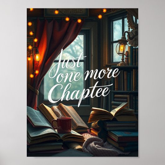 De boekenliefhebber - Reading Corner Poster (Voorkant)