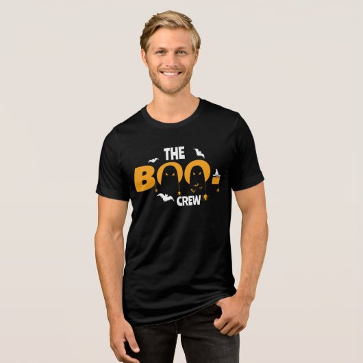 De boekenploeg Grappig Custom Family Spooky Hallow Tri-Blend Shirt (Voorkant volledig)