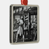 De Boekenprinter Metalen Ornament (Rechts)