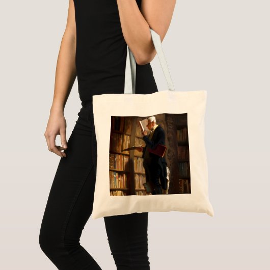 De boekenwurm Carl Spitzweg Art Tote Bag (Voorkant (product))