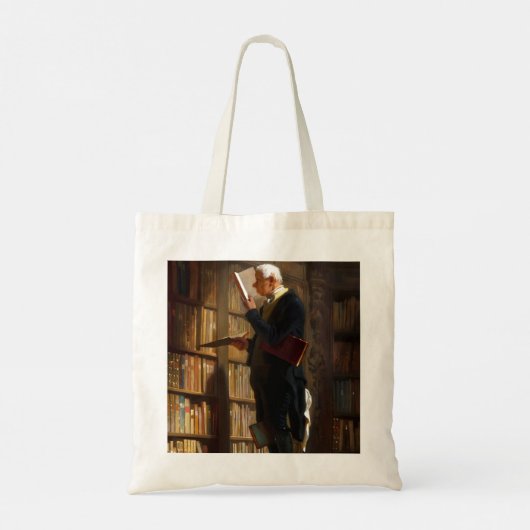 De boekenwurm Carl Spitzweg Art Tote Bag (Achterkant)