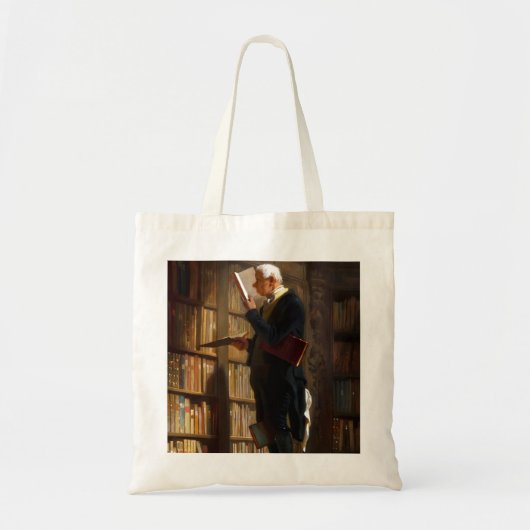 De boekenwurm Carl Spitzweg Art Tote Bag (Voorkant)