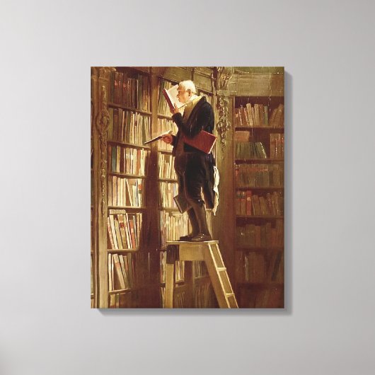 De boekworm canvas afdruk (Voorkant)