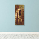 De boekworm canvas afdruk (Insitu (Houten vloer))