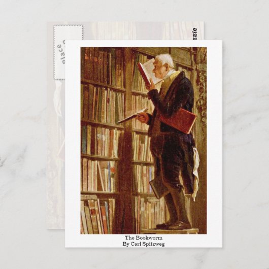 de boekworm door Carl spitzweg Briefkaart (Voorkant / Achterkant)