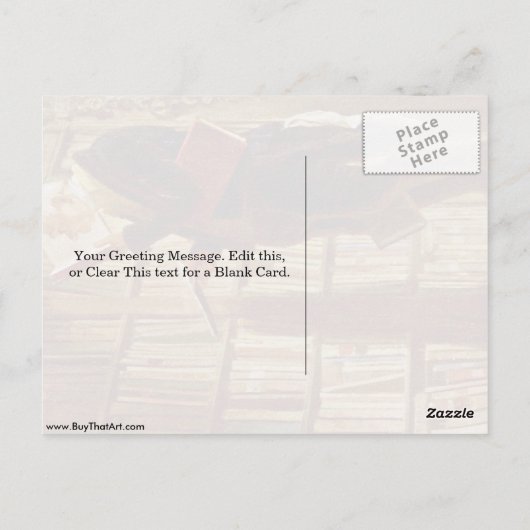 de boekworm door Carl spitzweg Briefkaart (Achterkant)