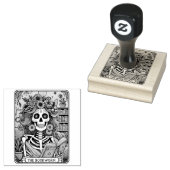 De boekworm rubberstempel (Gestempeld)
